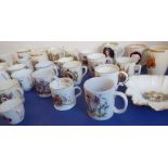A good collection of Royal commemorative ware; to include 27 mugs/cups and four cup, saucer and