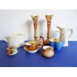 A good selection of mostly early 20th century small ceramics to include Royal Worcester Blush