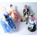 Three Royal Doulton figures; 'The Doctor' (HN 2858), 'Southern Belle' (HN 2229) and 'Hilary' (HN