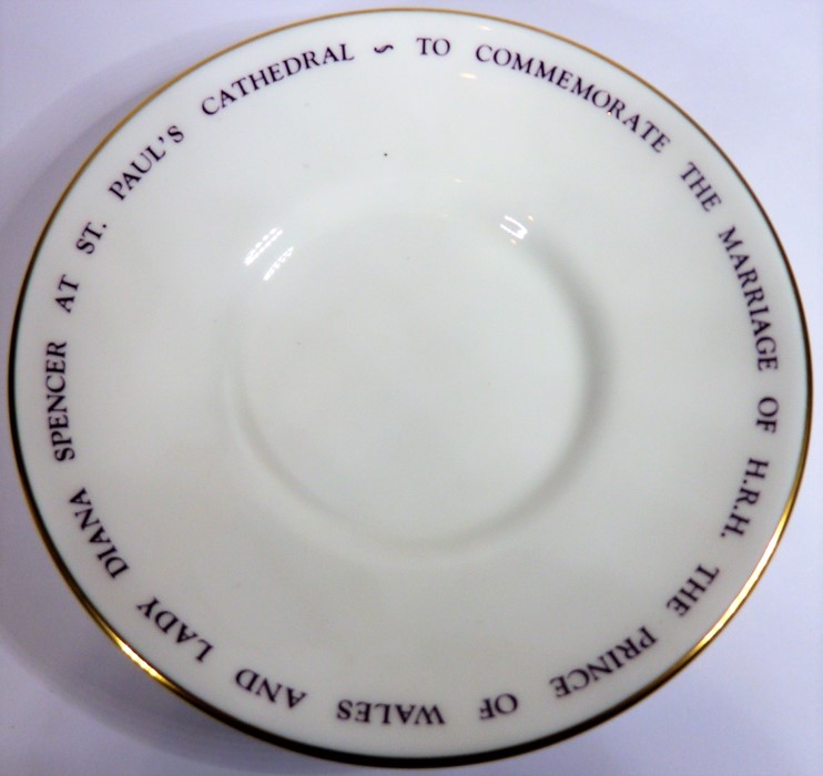 A 12-place Royal Worcester fine bone china coffee service; commemorating the marriage of HRH - Image 5 of 5