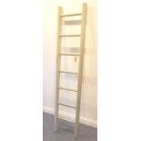 A seven-rung painted wooden ladder (186cm high)