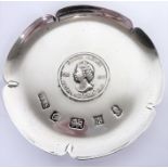 A hallmarked silver trinket dish commemorating the 1977 Silver Jubilee; assayed Birmingham 1977,