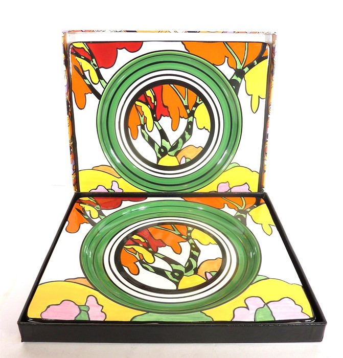 Clarice Cliff Collector's Club - 'The Art of Bizarre - 2000 Collection': a pair of boxed ceramic