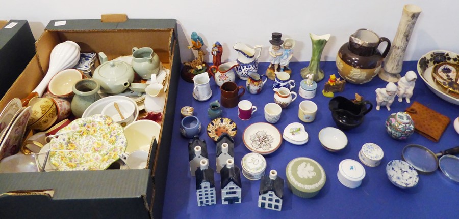 Various small decorative ornamental ceramics to include miniature jugs, teawares, cups and