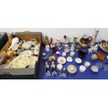 Various small decorative ornamental ceramics to include miniature jugs, teawares, cups and