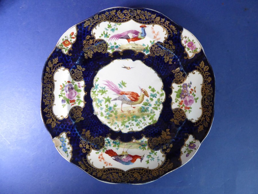A 19th century Worcester-style part dessert service; comprising eleven plates, two square dishes, - Image 11 of 21