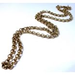 A 9-carat yellow-gold belcher link necklace (length 56cm, gross weight 23g) (The cost of UK