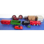 A good selection of mostly tinplate models; to include engines, tenders, a Shuco Examico 4001