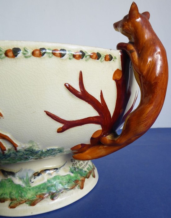 A Crown Devon (Fieldings) two-handled salad bowl; the handles as foxes (one with ear away) and - Image 7 of 15