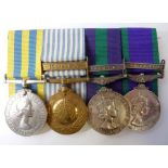 An E II  group of four to M. Matthews: The Korea Medal to 22296423 CPL. M. MATTHEWS.  R.M.P. The