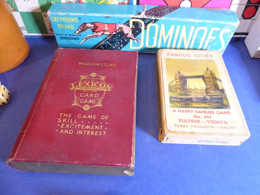 An early 20th century stained pine box and its contents: early to mid 20th century games to - Image 7 of 13