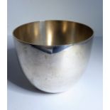 A circular silver beaker; the underside marked 'Jefferson Cup - STIEFF STERLING' (8cm diameter,