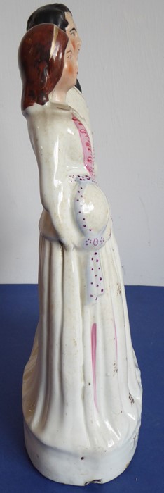 A circa 1862 Victorian Staffordshire pottery figure, 'Prince & Princess'; Alexandra of Denmark and - Image 9 of 12