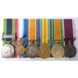 A WW1 and WW2 group of six to T. STEVENSON Edward VII India General Service Medal with North West
