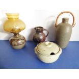 A group of four 1970-1990 Winchcombe Pottery stonewares including work by Don Jones and Ray Finch;