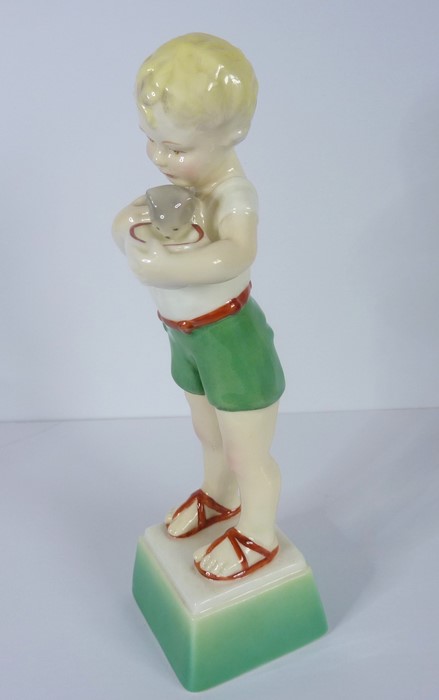 Two Royal Worcester porcelain figurines modelled by Freda Doughty: 'Friday's Child is Loving and - Image 9 of 12