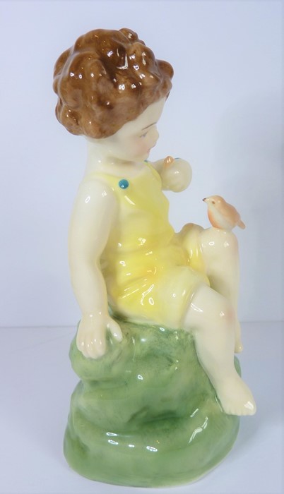 Two Royal Worcester porcelain figurines modelled by Freda Doughty: 'Friday's Child is Loving and - Image 3 of 12