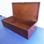 A good quality George III period rectangular mahogany box; the hinged lid above an elliptical