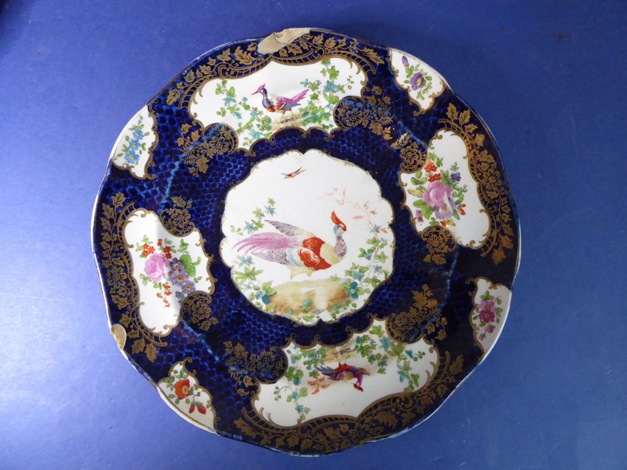 A 19th century Worcester-style part dessert service; comprising eleven plates, two square dishes, - Image 16 of 21