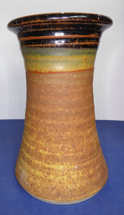 Seven studio and other stonewares: three large jugs, the tallest (31cm) by Ivan Martin at Cricklade; - Image 6 of 19