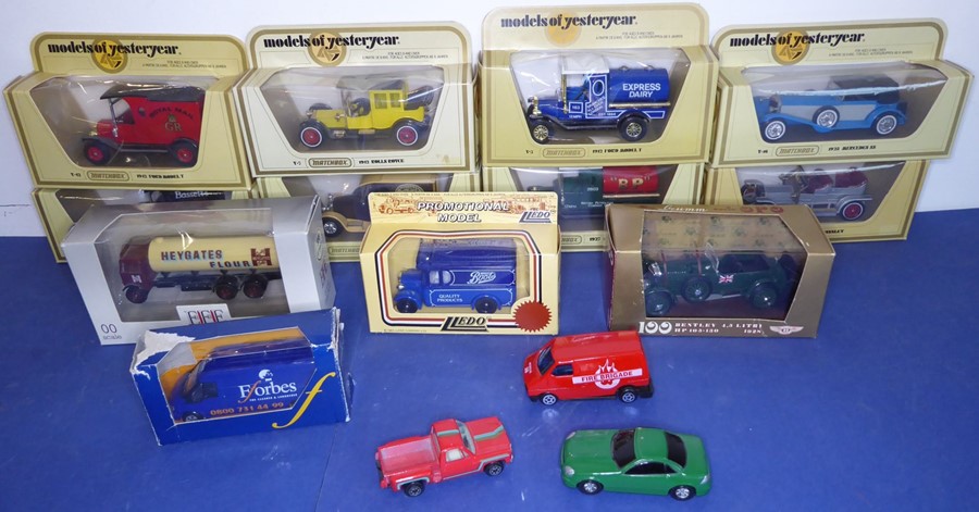 Eight Matchbox 'Models of Yesteryear' (some in incorrect boxes) includes Heygates Flour tanker