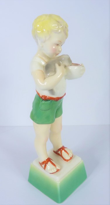 Two Royal Worcester porcelain figurines modelled by Freda Doughty: 'Friday's Child is Loving and - Image 8 of 12