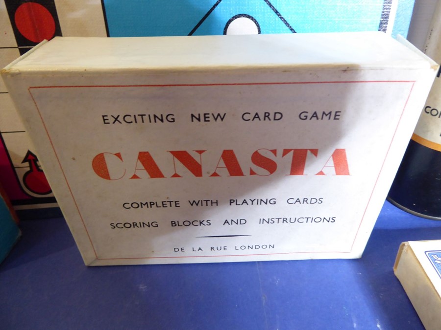 An early 20th century stained pine box and its contents: early to mid 20th century games to - Image 8 of 13