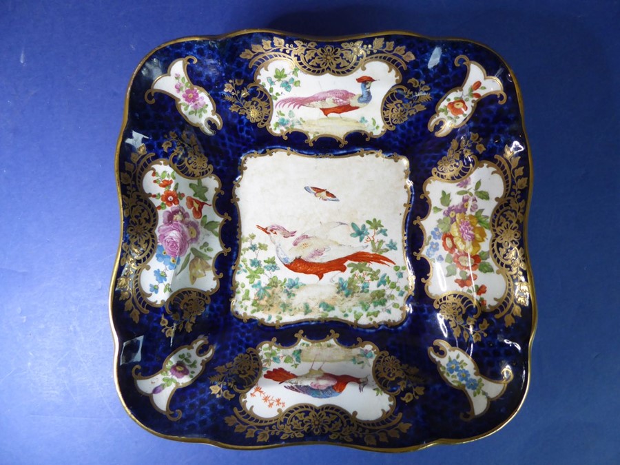A 19th century Worcester-style part dessert service; comprising eleven plates, two square dishes, - Image 4 of 21