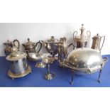 A good selection of mostly 20th century silver plate to include an oval bacon tureen with