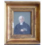 An early to mid-19th century shoulder-length portrait study of the Rev. James Beaver; original paper