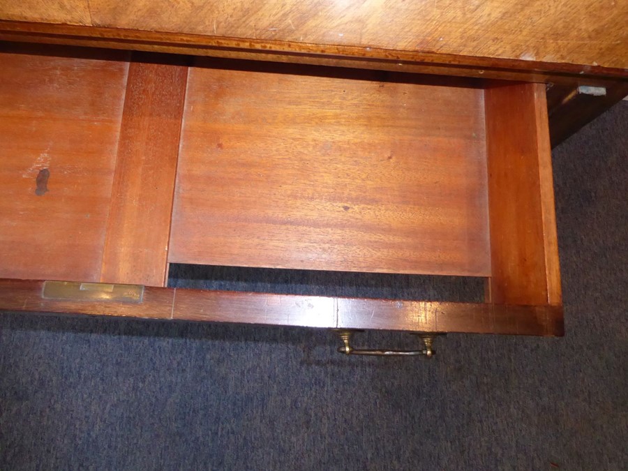 An early 20th century walnut writing bureau; the quarter-veneered sloping fall opening to reveal - Image 7 of 7