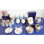 A good selection of ornamental and kitchen ceramics to include six Royal Worcester egg coddlers,
