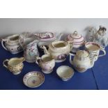 A selection of mostly mid-19th century teapots, jugs and other similar etc., to include a 19th