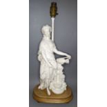 A table lamp modelled as a Classical-style lady, circa 1920s