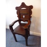 A Welsh oak (subsequently found to be 'grained' and NOT ACTUALLY OAK)  Bardic Eisteddfod throne