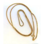 A box-link neck chain necklace stamped '750', overall condition very good and very little sign of