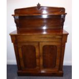 A mid-19th century rosewood chiffonier of small proportions; the galleried top above a single