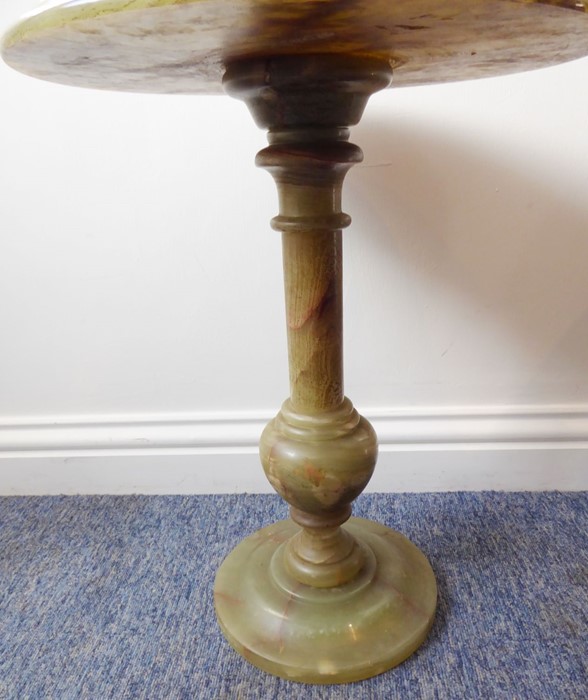 A pair of mid-20th century circular-topped occasional tables (40cm diameter) - Image 3 of 4