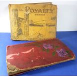Two large postcard albums containing approx. 475 inserts; to include First World War silks, French