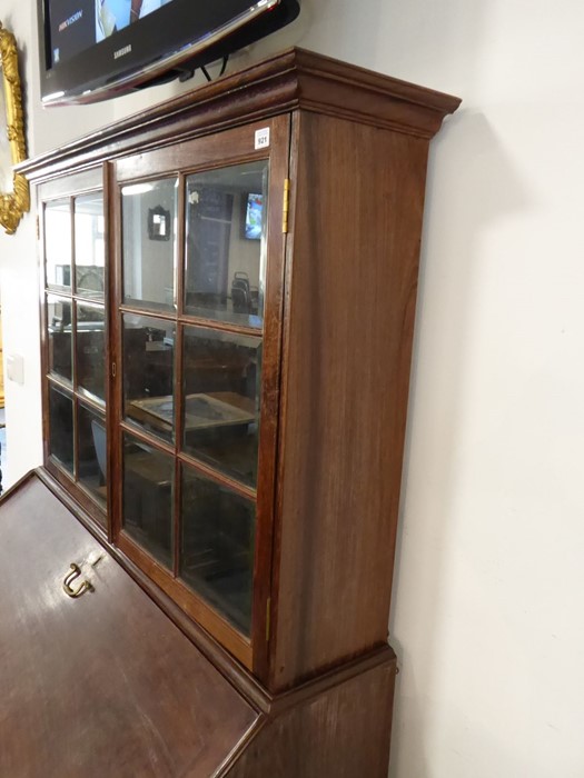 A very well-made 18th century style (later) Anglo-Indian rosewood bureau cabinet; the outset cornice - Image 5 of 10