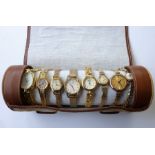 A selection of mostly ladies dress wristwatches, together with three ladies 9-carat gold-cased