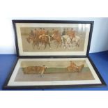 A pair of Lionel Edwards colour foxhunting prints: 'On the Way to the Meet' and 'Returning Home';