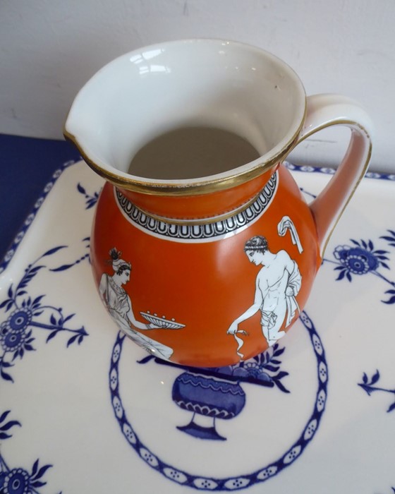 A selection of ceramics to include an unusual 19th century Staffordshire Potteries jug modelled as a - Image 2 of 18