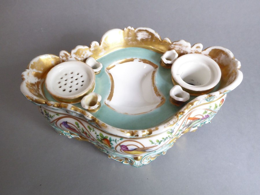 Two pieces of Dresden porcelain and one other Continental piece: a Dresden porcelain bowl with - Image 9 of 16