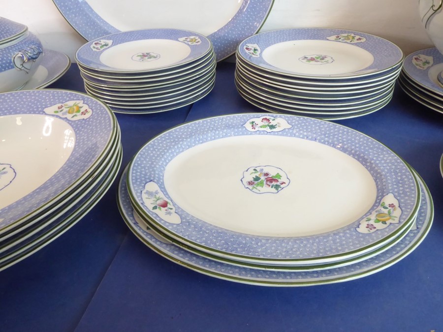 Three boxes of china:1 A Ridgeways part-dinner-service in the blue 'Ming' pattern comprising two - Image 6 of 16