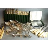 A selection of mostly early to mid-20th century silver-plated flatware and cutlery; to include