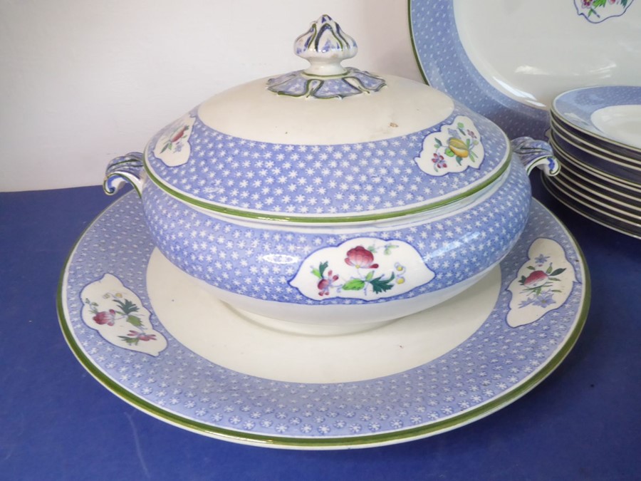 Three boxes of china:1 A Ridgeways part-dinner-service in the blue 'Ming' pattern comprising two - Image 4 of 16