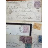 An 1868 London Six Pence Lilac cover to HMS Blanche in Sydney, Australia, and four foreign covers.