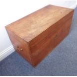 A camphorwood blanket box with brass fittings and lock (key missing) (46cm high x 88cm wide x 45cm