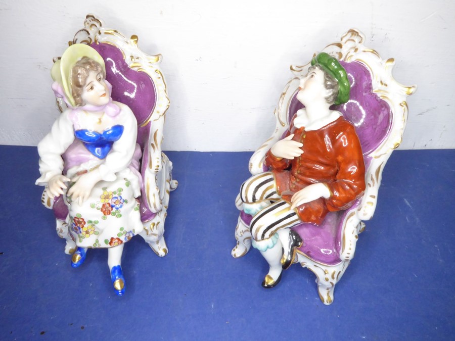 A good selection of mostly small late 19th/early 20th century decorative ornamental porcelain etc. - Image 10 of 11